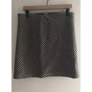 Brown/Tan Nautica Mini Skirt Size 6 Wool Blend